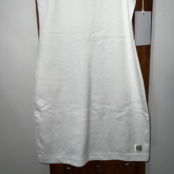 Helsa Heavy Rib Double Halter Dress in White - Picture 10 of 14